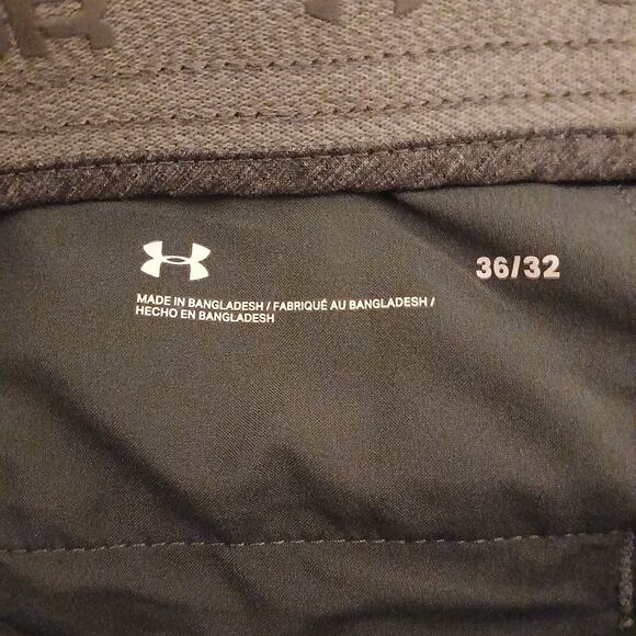 Under Armour Mens Golf Chino Pants 36 X 32 Gray Perforated Dress Casual - Picture 9 of 9